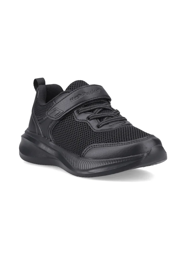 Hush Puppies Black Marty Trainer Snr (10-16 Years)