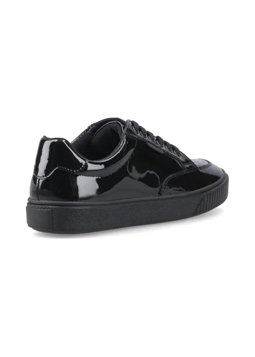 Hush Puppies Black Patent Evelyn Lace Trainer Snr (10-15 Years) - 4 Infants Image 3