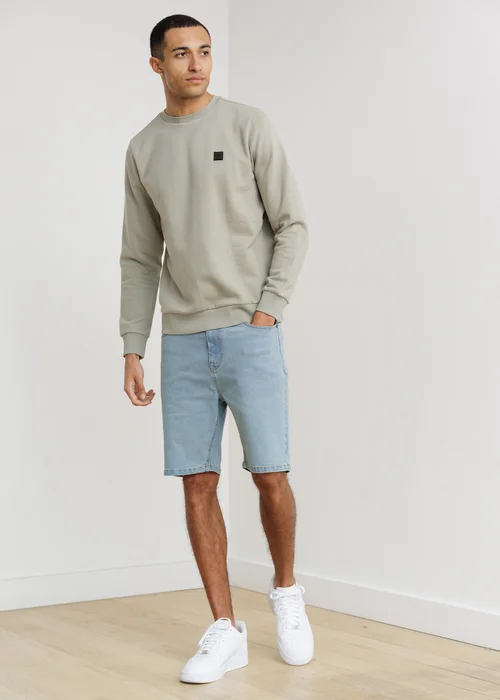 Tokyo Laundry Green Essential Brushed Fleece Crew Sweatshirt - L Image 1
