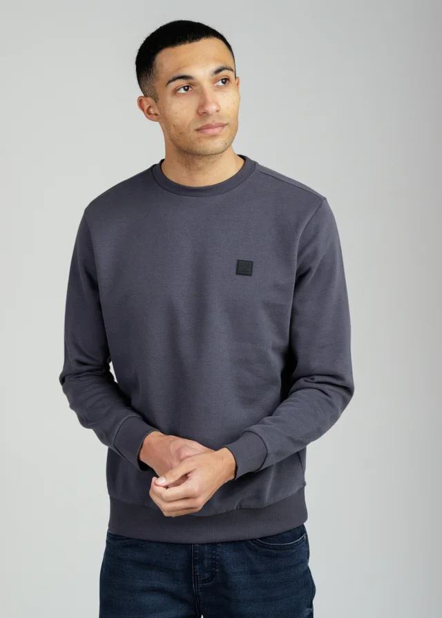 Tokyo Laundry Grey Essential Brushed Fleece Crew Sweatshirt