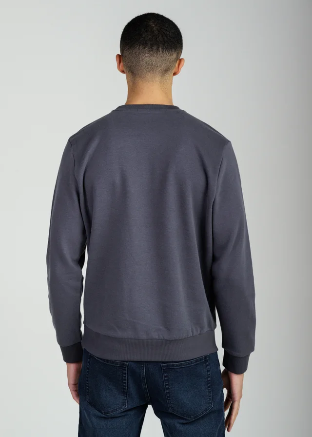 Tokyo Laundry Grey Essential Brushed Fleece Crew Sweatshirt