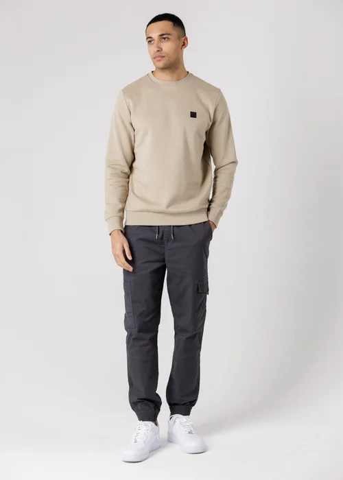 Tokyo Laundry Beige Essential Brushed Fleece Crew Sweatshirt - M Image 4