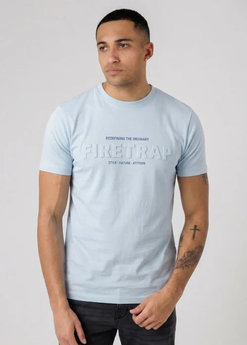 Firetrap Multi 3 Pack Regular Fit Cotton Crew T-Shirts - XL Image 4