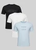 Firetrap Multi 3 Pack Regular Fit Cotton Crew T-Shirts - XL Image 1