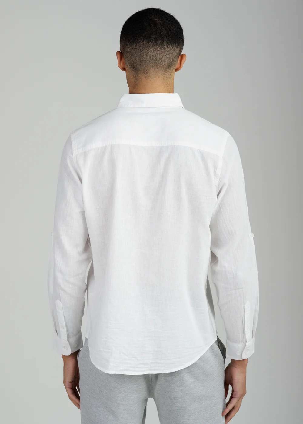 Tokyo Laundry White Linen Blend Long Sleeve Button-Up Shirt - XL Image 2