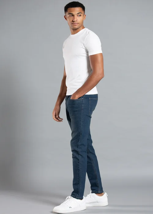 Tokyo Laundry Dark Blue Slim Fit Cotton Blend Jeans - 40/L30 Image 3
