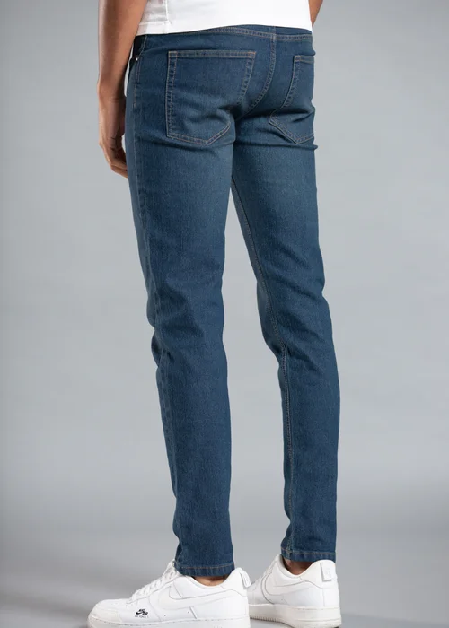 Tokyo Laundry Dark Blue Slim Fit Cotton Blend Jeans - 40/L30 Image 2