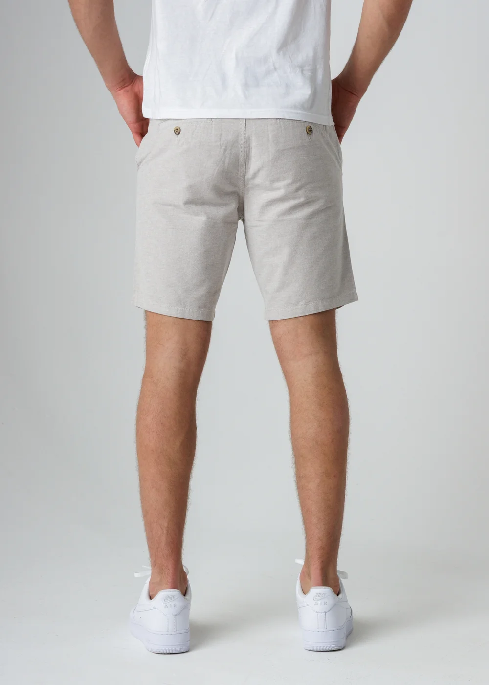 Tokyo Laundry Stone Cotton Oxford Shorts With Belt - L Image 2