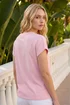 Roman Pink Cut Out Hem Stretch Top - 18 Image 3