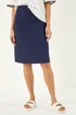 Roman Navy A-Line Bengaline Stretch Skirt - 14 Image 1