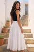 Roman Ivory Lace A-Line Midi Skirt - 16 Image 4