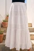 Roman Ivory Lace A-Line Midi Skirt - 16 Image 1