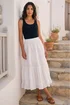 Roman Ivory Lace A-Line Midi Skirt - 16 Image 3