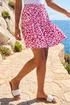 Roman Pink Petite Ditsy Floral Frill Skirt - 16 Image 1