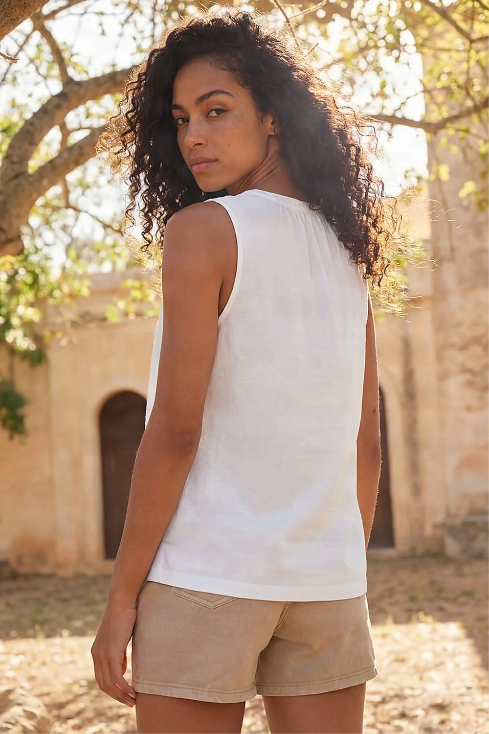 Roman Ivory Cotton Broderie Hem Top - 12 Image 2