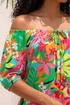 Roman Green Floral Print Bardot Top - 20 Image 4