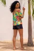 Roman Green Floral Print Bardot Top - 20 Image 3