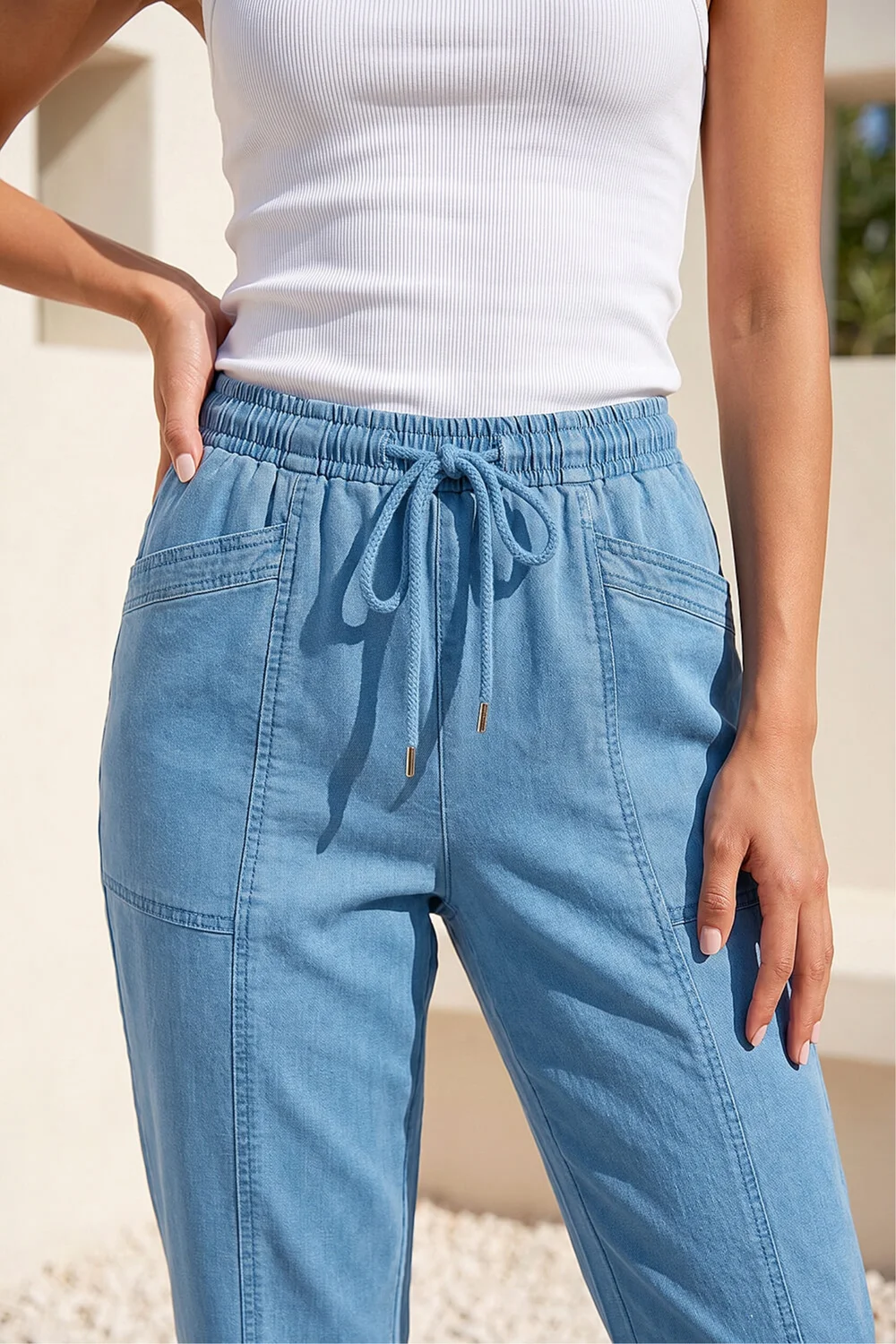 Roman Denim Petite Seam Detail Stretch Jean - 14 Image 4