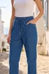 Roman Indigo Petite Seam Detail Stretch Jean - 14 Image 4