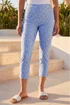 Roman Blue Petite Floral Bengaline Crop Trouser - 12 Image 2