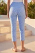 Roman Blue Petite Floral Bengaline Crop Trouser - 12 Image 3