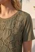 Roman Khaki Textured Paisley Top - 12 Image 4