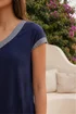 Roman Navy Contrast Cuff Stretch Top - 18 Image 4