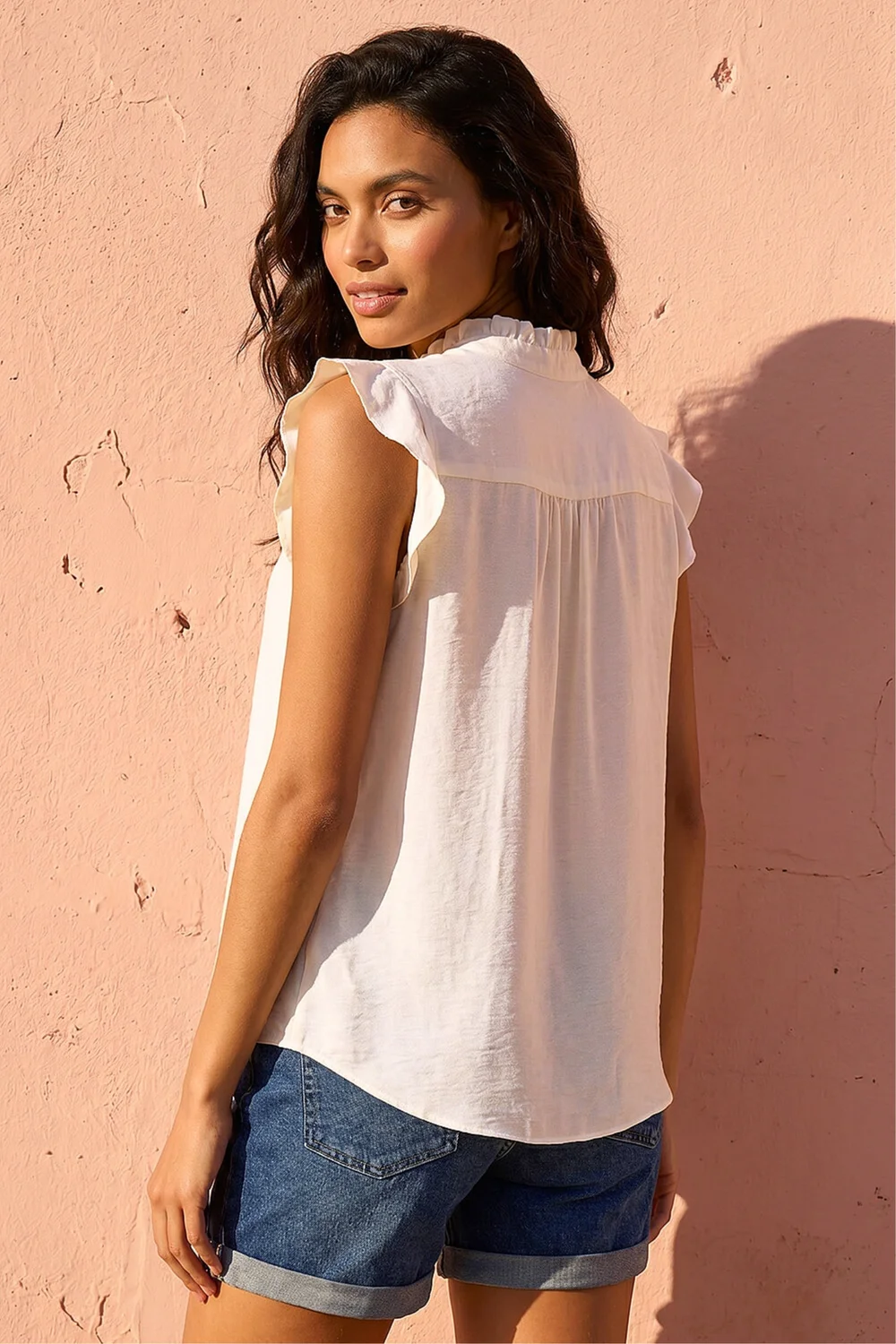 Roman Cream Frill Sleeve Blouse - 10 Image 3