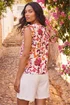 Roman Pink Floral Print Frill Sleeve Blouse - 12 Image 3