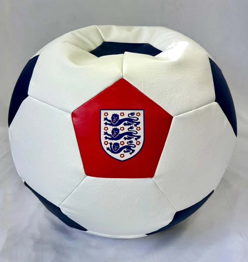 Kaikoo England FA Football Beanbag Logo Blue Red Patches - One Size Image 1