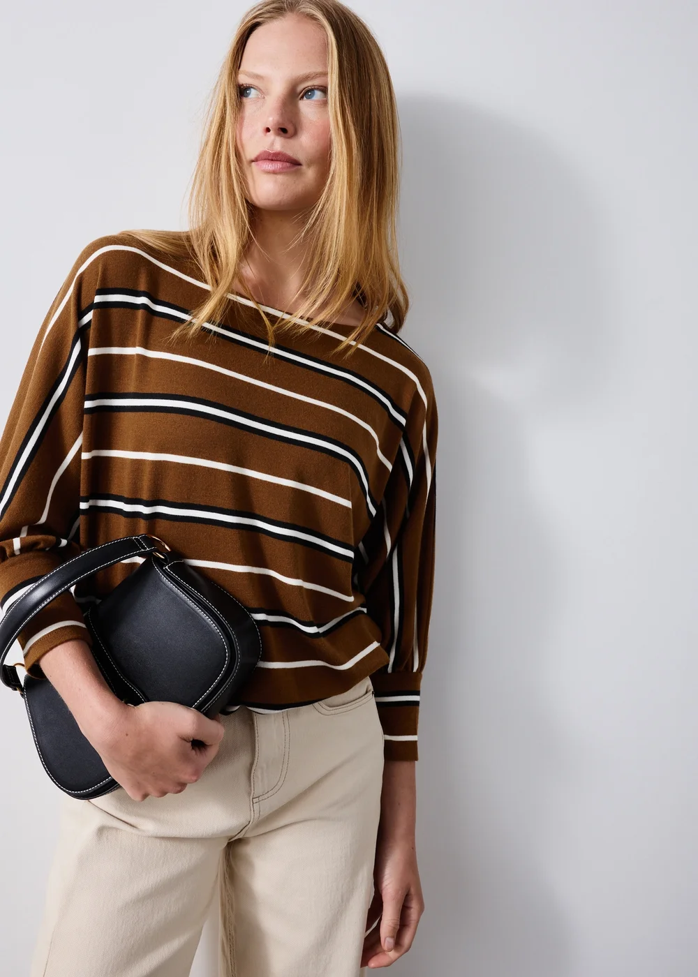 Ginger Striped Soft Knitted Jumper - Extra small Image 1
