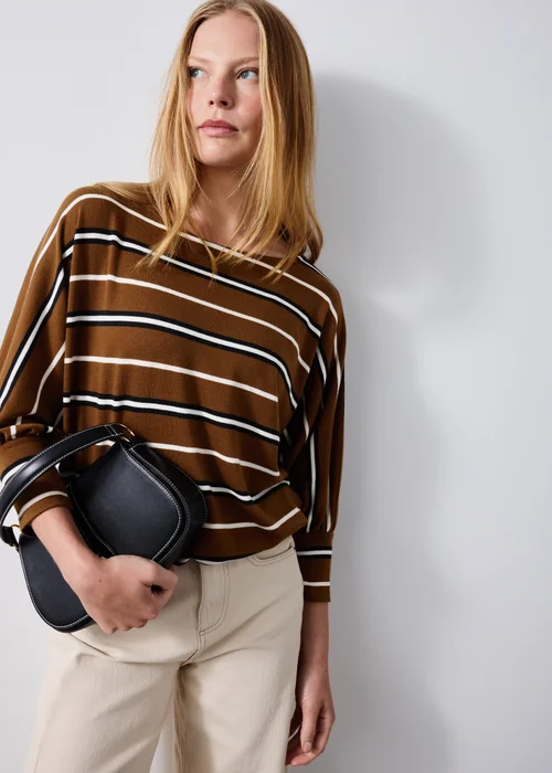 Ginger Striped Soft Knitted Jumper - Extra small Image 1