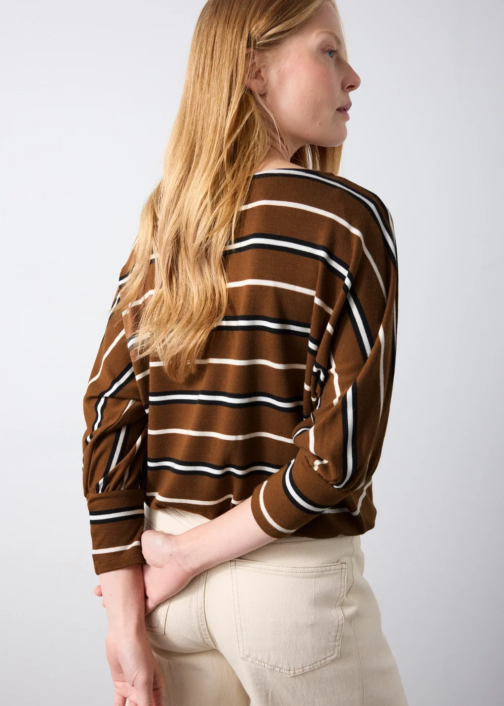 Ginger Striped Soft Knitted Jumper - Extra small Image 2