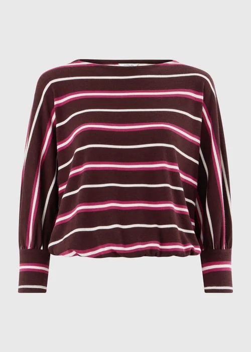 Burgundy Striped Soft Knitted Jumper - Extra small Image 3