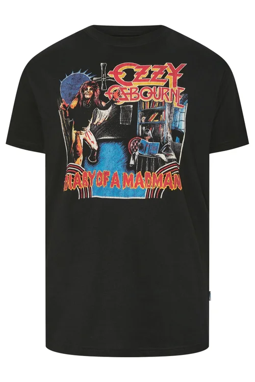 BadRhino Black Extra Long Ozzy Osbourne Graphic T-Shirt - XL Image 5