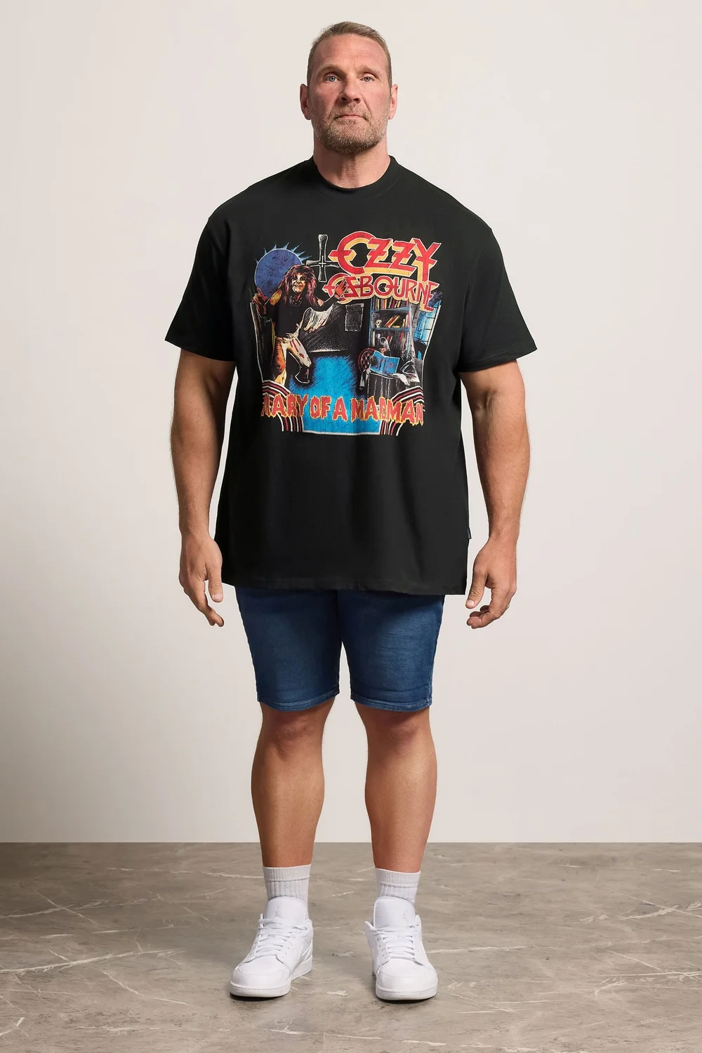 BadRhino Black Extra Long Ozzy Osbourne Graphic T-Shirt - XL Image 2
