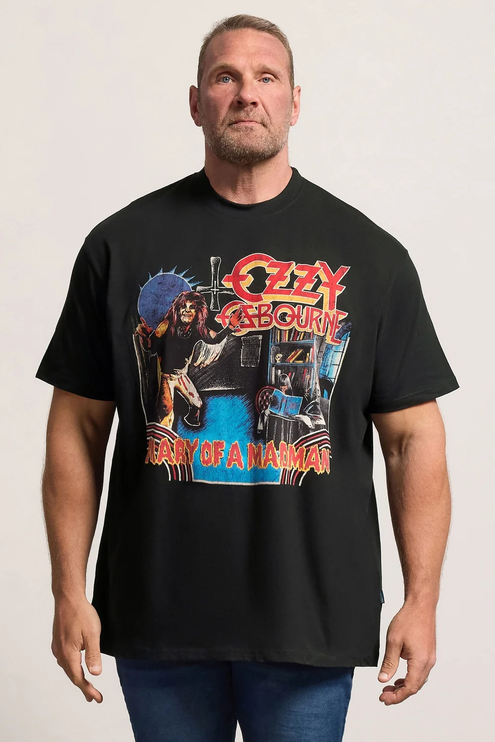BadRhino Black Extra Long Ozzy Osbourne Graphic T-Shirt - XL Image 1
