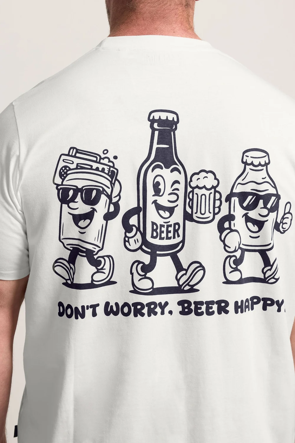 BadRhino White Extra Long 'Beer Happy' Tee - 5-6XL Image 5