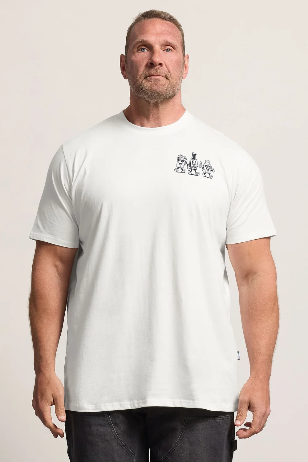 BadRhino White Extra Long 'Beer Happy' Tee - 5-6XL Image 1