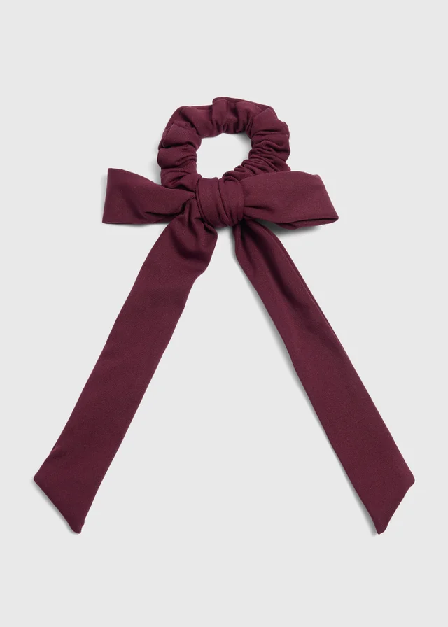Souluxe Burgundy Bow Scrunchie