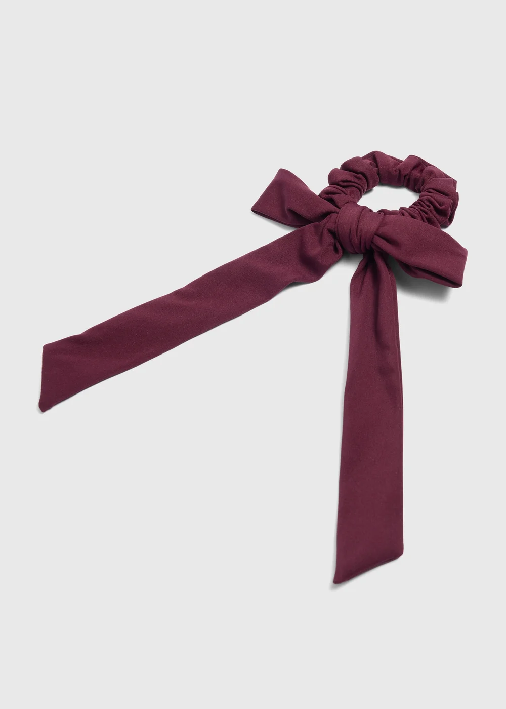 Souluxe Burgundy Bow Scrunchie - One Size Image 2