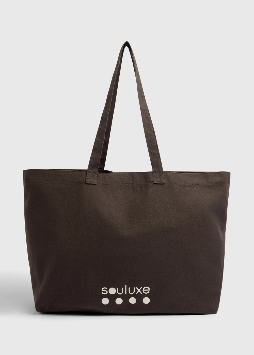 Souluxe Brown Canvas Tote Bag Image 1