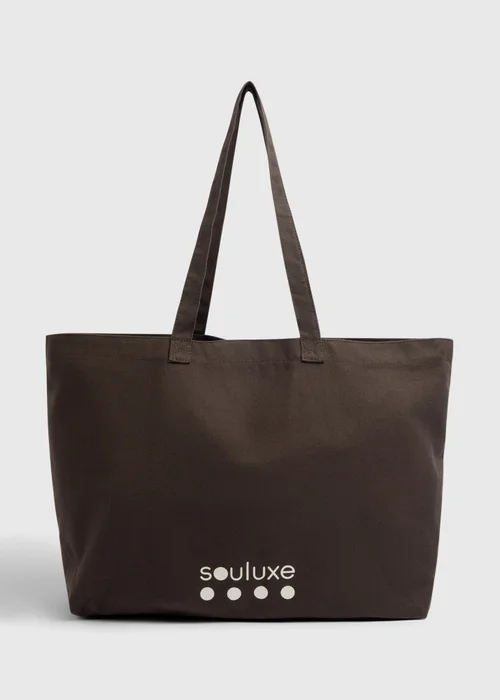 Souluxe Brown Canvas Tote Bag Image 1
