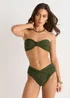 Gini London Olive Green Knot Front Bikini Top - 16 Image 3