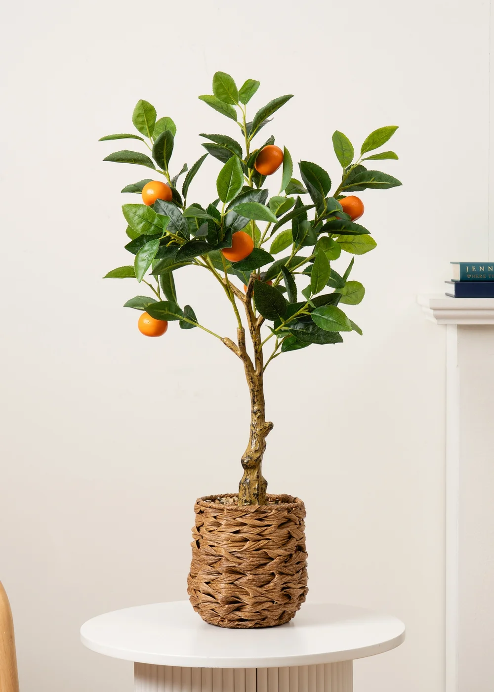 Scottish Everlastings Orange Tree in Woven Basket 76cm - One Size Image 1