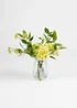 Scottish Everlastings Green Hydrangeas in Glass Vase 41cm - One Size Image 2