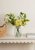 Scottish Everlastings Green Hydrangeas in Glass Vase 41cm - One Size Image 1