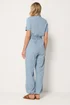 Long Tall Sally Blue Denim Utility Elasticated Waistband Jumpsuit - 18 Image 5