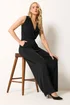 Long Tall Sally Black Cowl Neck Wide Leg Jumpsuit - 20 Image 2