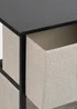 Scottish Everlastings 3 Drawer Black Cabinet with Beige Fabric Drawers - One Size Image 4